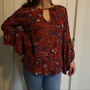 Gypsies & Moondust Boho Floral Top Size Medium